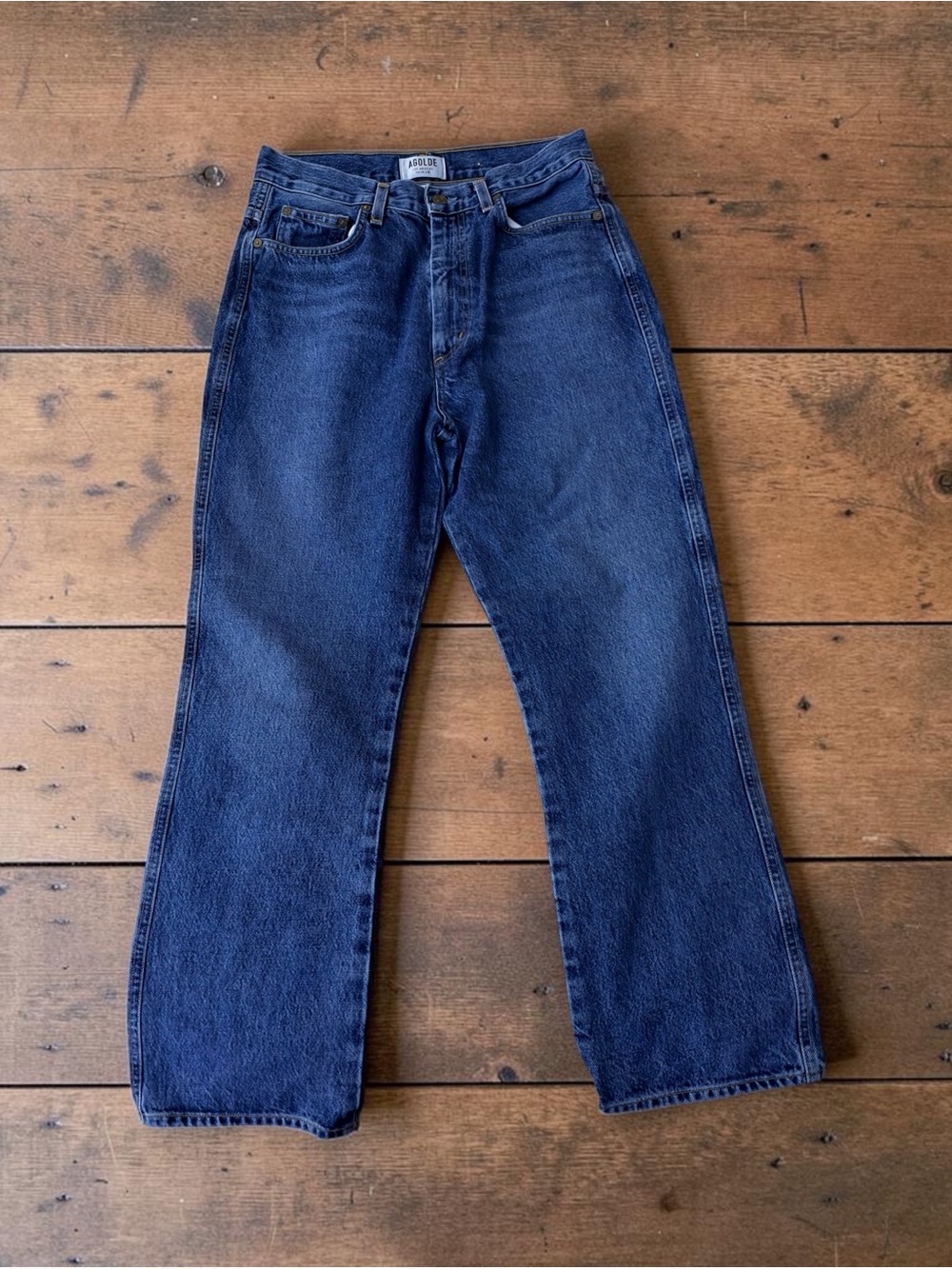 AGOLDE STRAIGHT LEG 100% COTTON ULTRA HIGH RISE PINCH WAIST JEANS SIZE 29